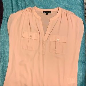 NWOT Split neck INC utility shirt